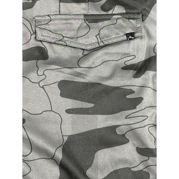 DENALI Mens 36 Gray Jigsaw Camo Cargo Shorts Belted Performance Stretch - Picture 10 of 14